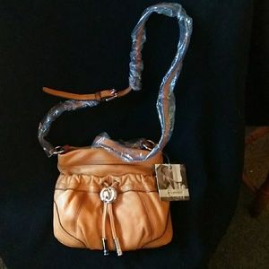B. Makowsky Purse -BRAND NEW- Nutmeg X-body